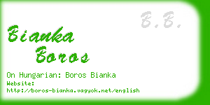 bianka boros business card